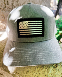 American Flag Patch Snapback Hat