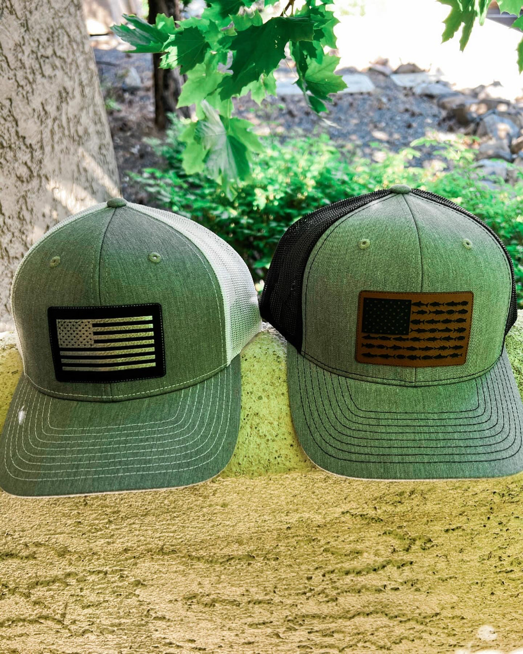 American Flag Patch Snapback Hat