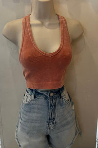 Razorback Ribbed Cropped Tank