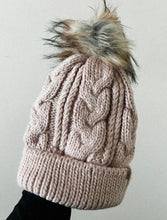 Load image into Gallery viewer, Faux Fur Pom Beanie With Sherpa Lining
