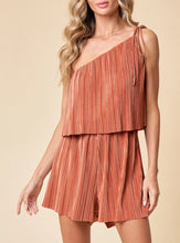 Load image into Gallery viewer, Off Shoulder Pleated Romper
