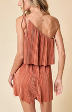 Load image into Gallery viewer, Off Shoulder Pleated Romper
