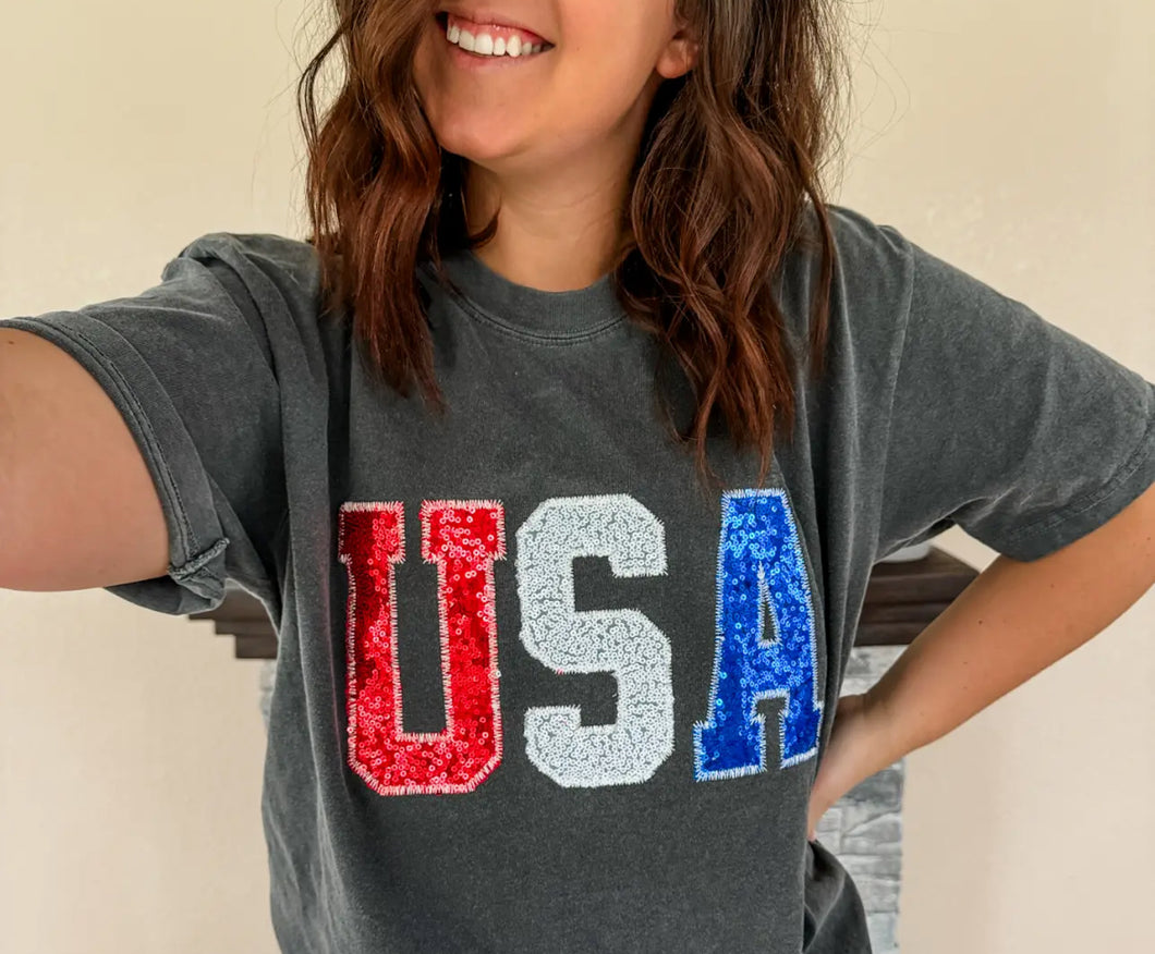 USA Sequin Tees