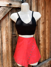 Load image into Gallery viewer, Studded Leather Wrap Skort.
