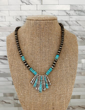 Load image into Gallery viewer, Navajo Pearl Beaded Necklace Trapezoid Fringe
