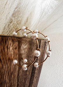 Nine To Midnight Pearl Hoops